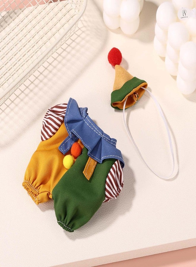 Sinbana Clothes for 17cm/6.7in Doll, Kawaii Outfit Clown Suit Overall with Hat Fashion Doll Clothing Costume Accessories for Collectors or Display - Image 3